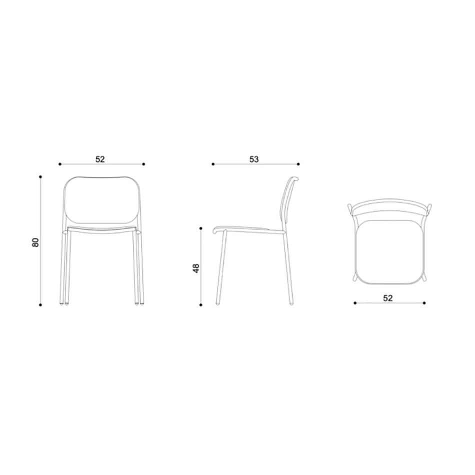 Scaun de Bucatarie Tapitat din Tesatura si Metal Made in Italy 2 Piese - Sangria Viadurini