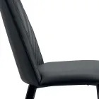 Scaun de bucatarie din imitatie piele si otel Made in Italy 4 piese - Alexia Viadurini