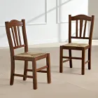 Scaun de bucatarie din lemn de fag si paie design clasic italian - Hegel Viadurini