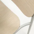 Scaun de bucatarie din lemn si metal vopsit Made in Italy 2 piese - Saffia Viadurini