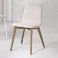 Design scaun din lemn și țesături pentru bucătărie făcut în Italia, Egizia