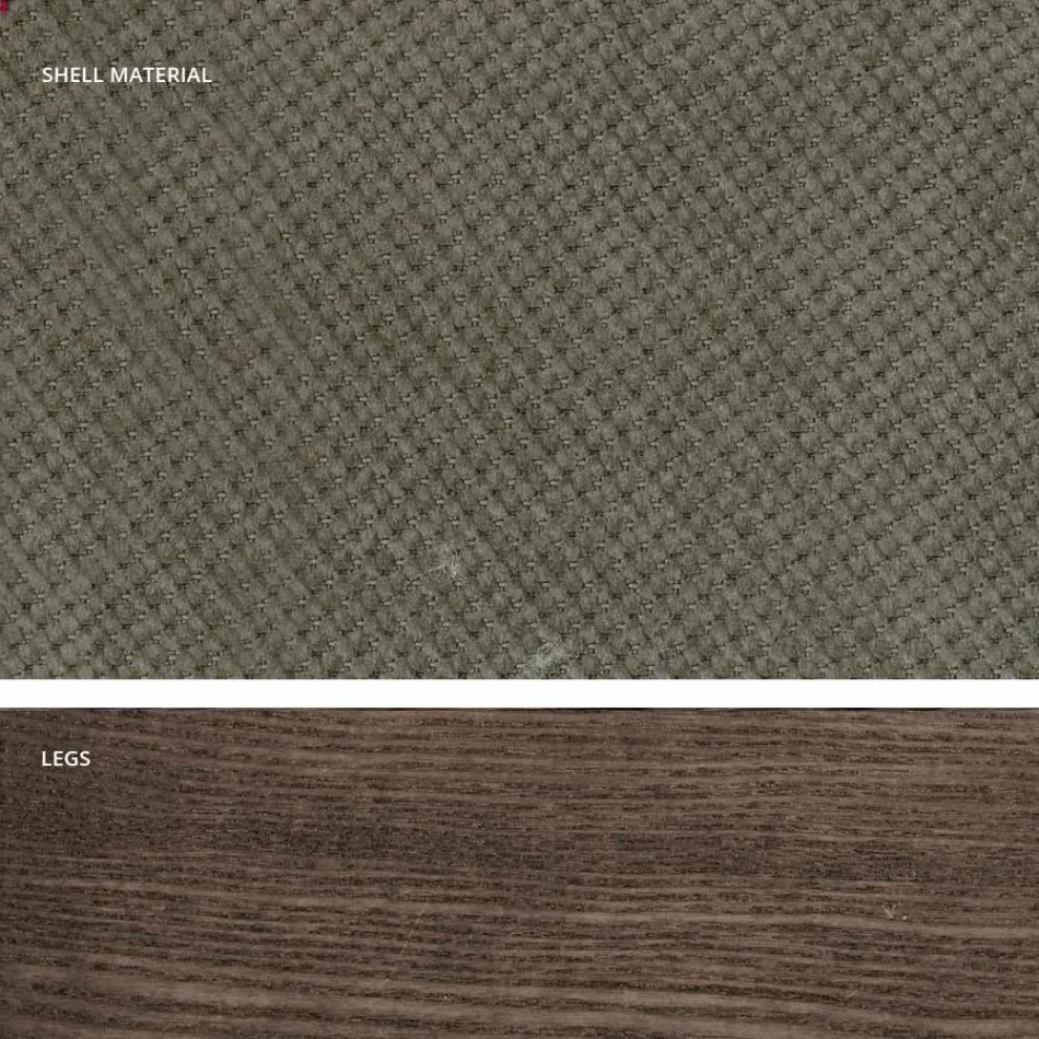 Scaun de bucatarie de design din lemn si material fabricat in Italia, Egizia Viadurini