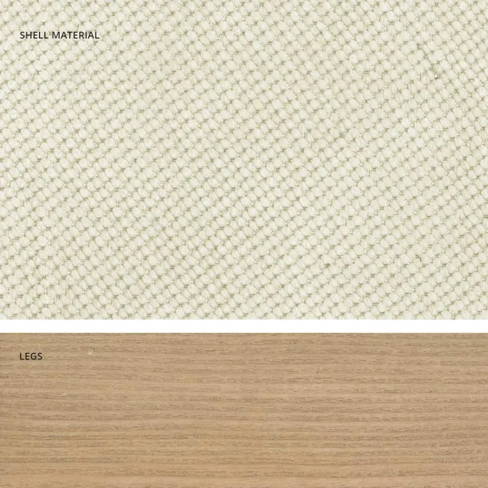 Scaun de bucatarie de design din lemn si material fabricat in Italia, Egizia Viadurini