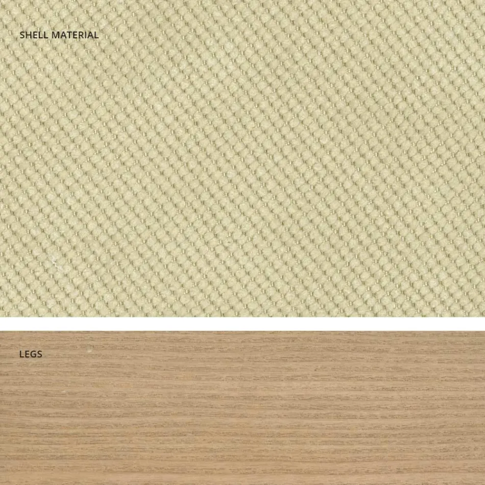 Scaun de bucatarie de design din lemn si material fabricat in Italia, Egizia Viadurini