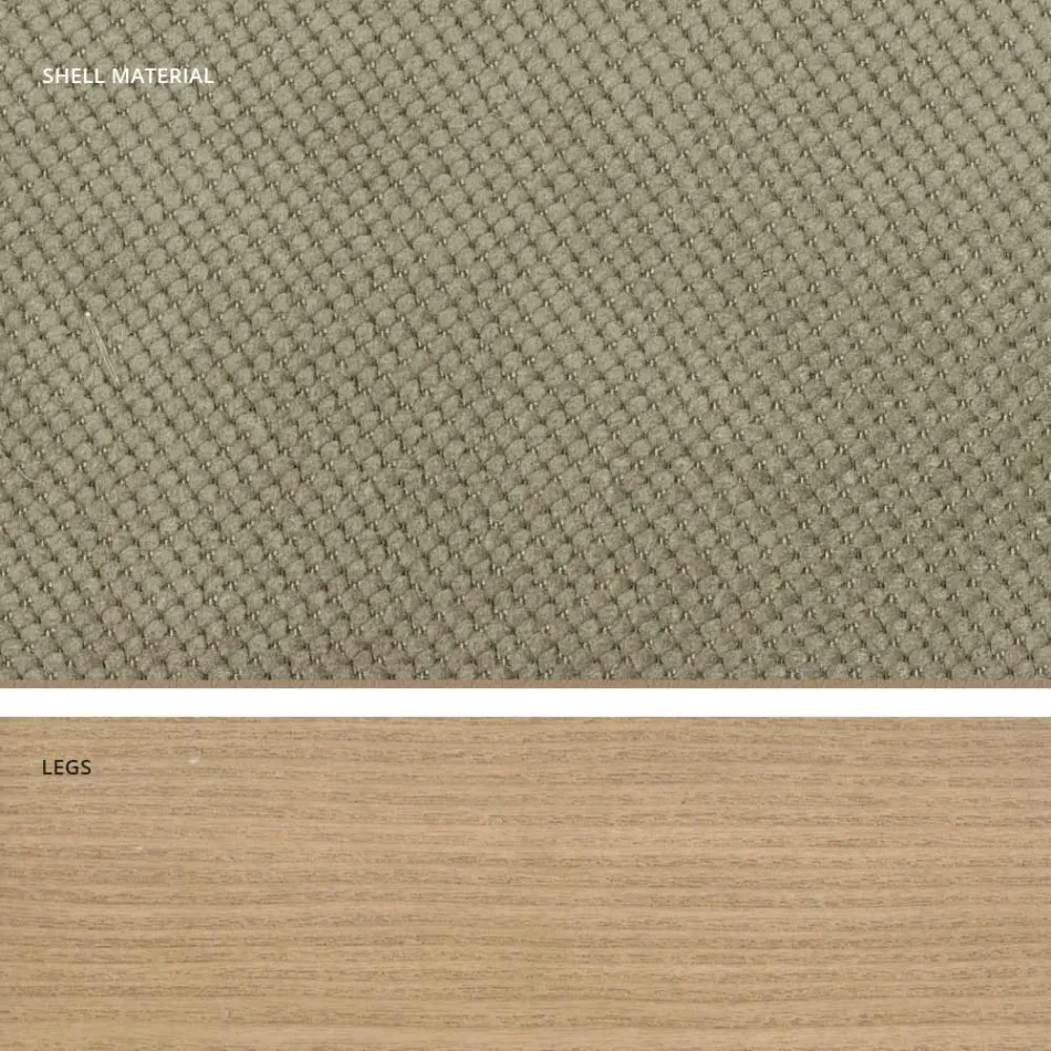 Scaun de bucatarie de design din lemn si material fabricat in Italia, Egizia Viadurini