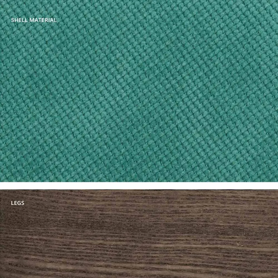 Scaun de bucatarie de design din lemn si material fabricat in Italia, Egizia Viadurini