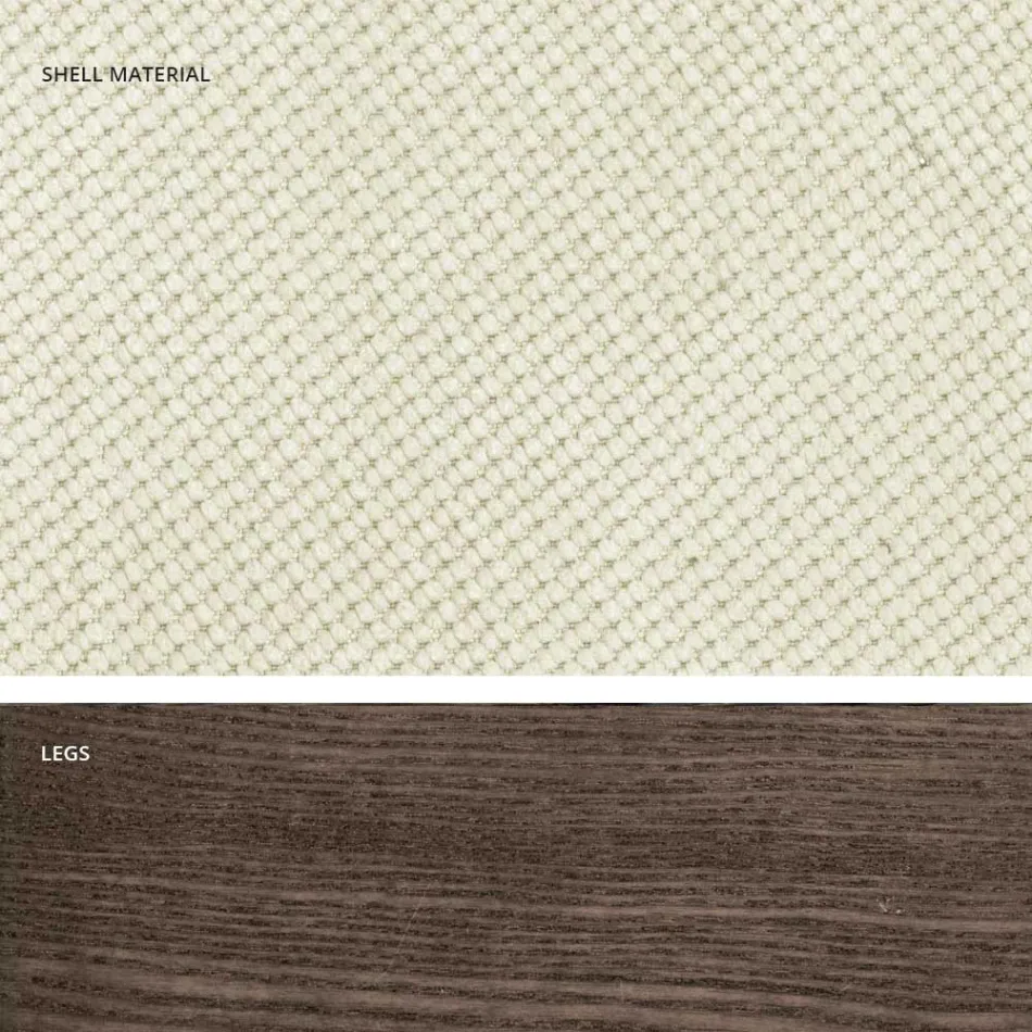 Scaun de bucatarie de design din lemn si material fabricat in Italia, Egizia Viadurini