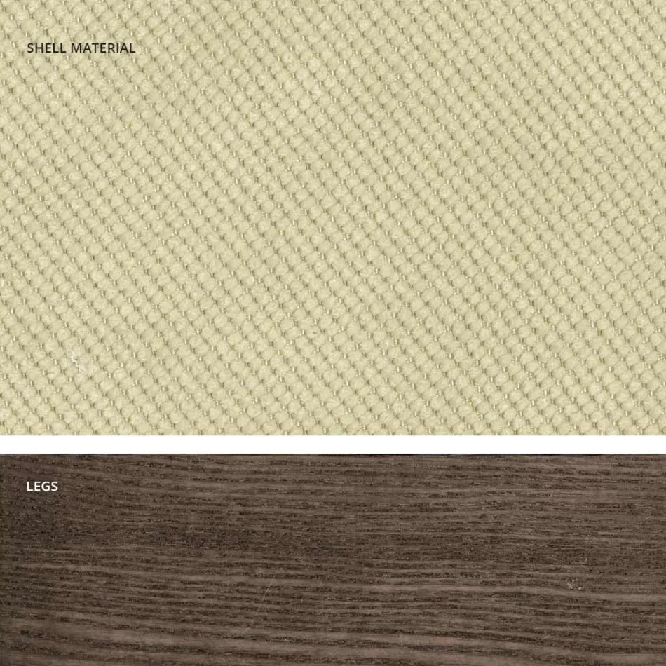 Scaun de bucatarie de design din lemn si material fabricat in Italia, Egizia Viadurini