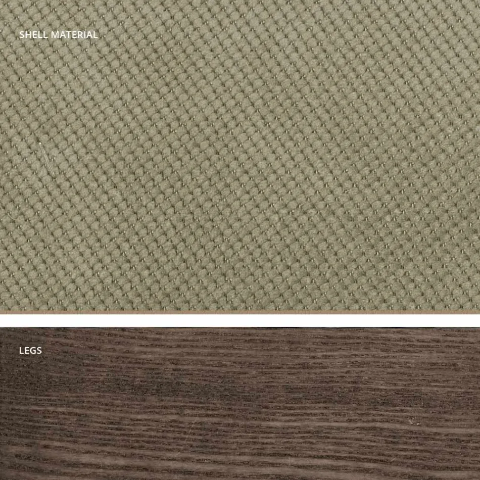 Scaun de bucatarie de design din lemn si material fabricat in Italia, Egizia Viadurini