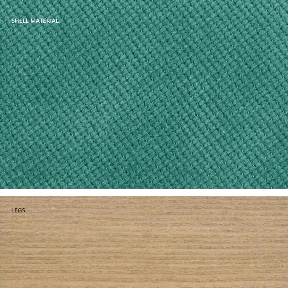 Scaun de bucatarie de design din lemn si material fabricat in Italia, Egizia Viadurini