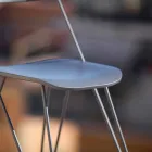 Scaun de bucătărie manual din lemn și oțel prețios Fabricat în Italia - Granada Viadurini