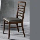 Scaun de bucatarie din lemn si scaun din stofa de design italian - Jeanine Viadurini