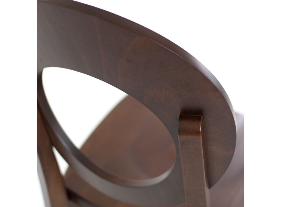 Scaun de bucătărie din lemn masiv de fag cu design italian - Marrine Viadurini