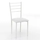 Scaun Bucatarie din Piele Sintetica si Metal Vopsit 4 Bucati - Remida Viadurini