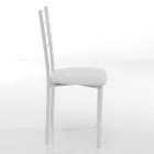 Scaun Bucatarie din Piele Sintetica si Metal Vopsit 4 Bucati - Remida Viadurini