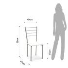 Scaun Bucatarie din Piele Sintetica si Metal Vopsit 4 Bucati - Remida Viadurini