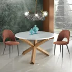 Scaun Bucatarie din Piele Sintetica Efect Invechit 4 Bucati - Renetta Viadurini