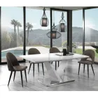 Scaun Bucatarie din Piele Sintetica Efect Invechit 4 Bucati - Renetta Viadurini