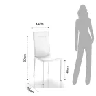 Scaun de Bucatarie Tapitat Complet din Piele Sintetica 2 Piese - Atenea Viadurini