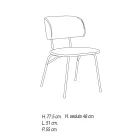 Scaun de Bucatarie Tapitat cu Microfibra Made in Italy, 2 Bucati - Rebecca Viadurini