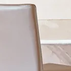 Scaun de bucatarie tapitat cu piele cu structura de frasin Made in Italy - Sunny Viadurini