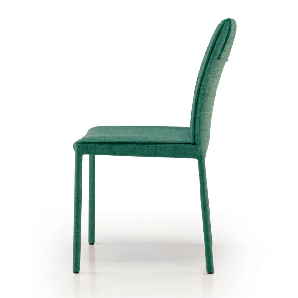 Scaun de Bucatarie Imbracat in Tesatura Made in Italy 4 Bucati - Monnalisa Viadurini