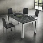 Scaun de bucatarie tapitat din stofa Fabricat in Italia, 2 bucati - Mawi Viadurini