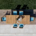 Scaun exterior cu cotiere din lemn de tec - Marie Viadurini