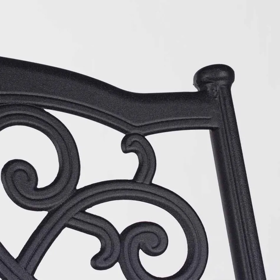 Scaun de exterior stivuibil din aluminiu alb sau antracit, 4 bucăți - Oda Viadurini