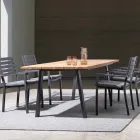 Scaun de exterior din aluminiu stivuibil Homemotion, 4 bucăți - Carina Viadurini