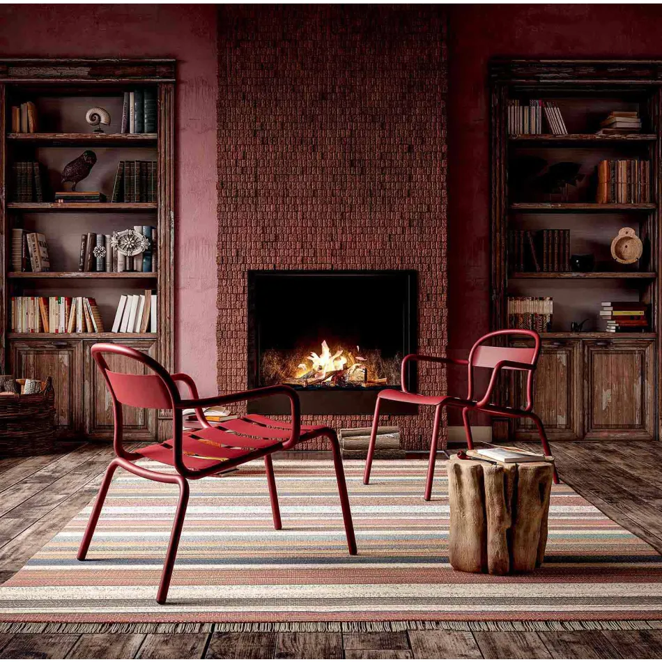 Scaun din aluminiu stivuibil în exterior, realizat în Italia, 2 piese - Shyla Viadurini