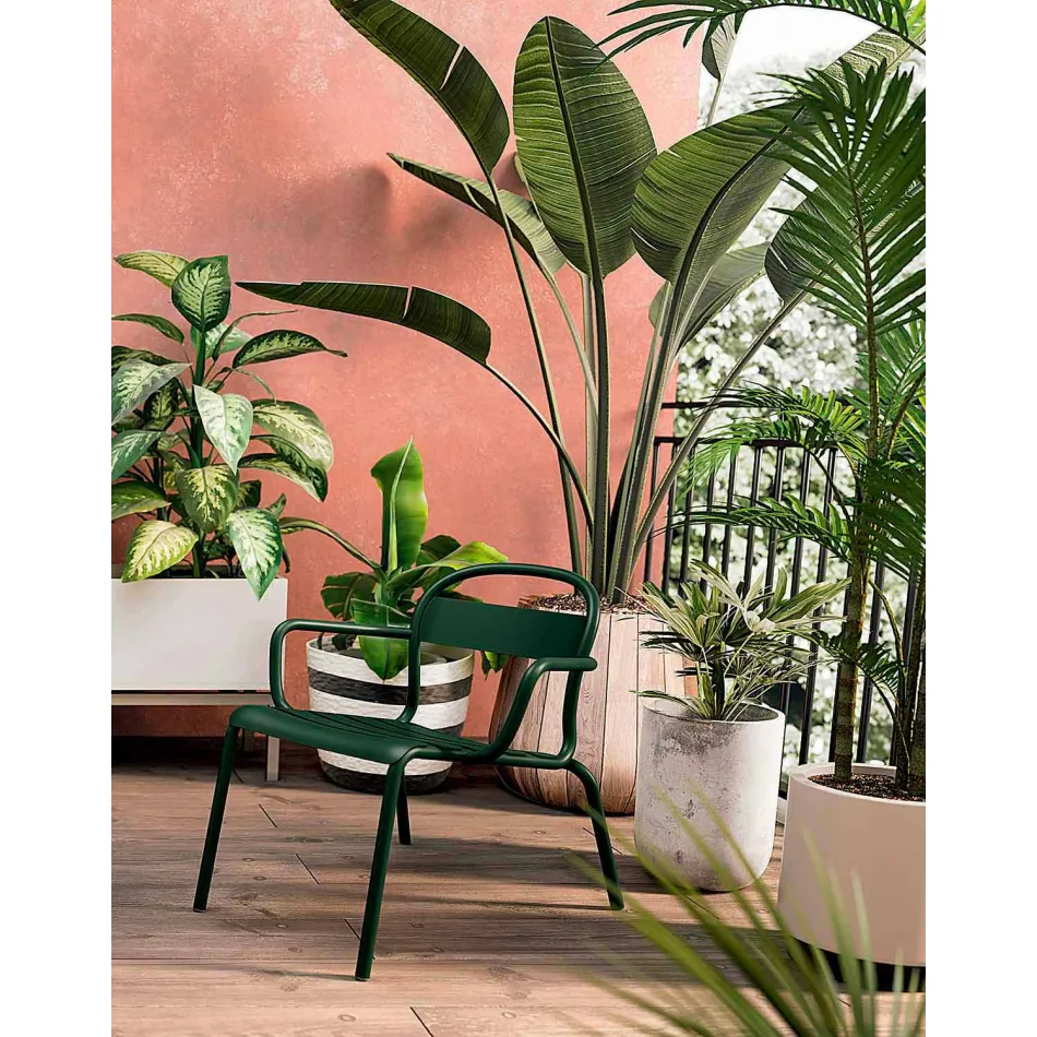 Scaun din aluminiu stivuibil în exterior, realizat în Italia, 2 piese - Shyla Viadurini