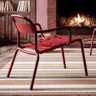 Scaun din aluminiu stivuibil în exterior, realizat în Italia, 2 piese - Shyla Viadurini