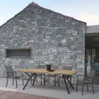 Scaun de exterior stivuibil din aluminiu vopsit, Homemotion, 4 piese - Vicki Viadurini