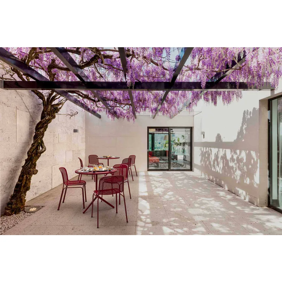 Scaun de stivuit în exterior pentru exterior realizat din Italia, 4 piese - Prunella Viadurini