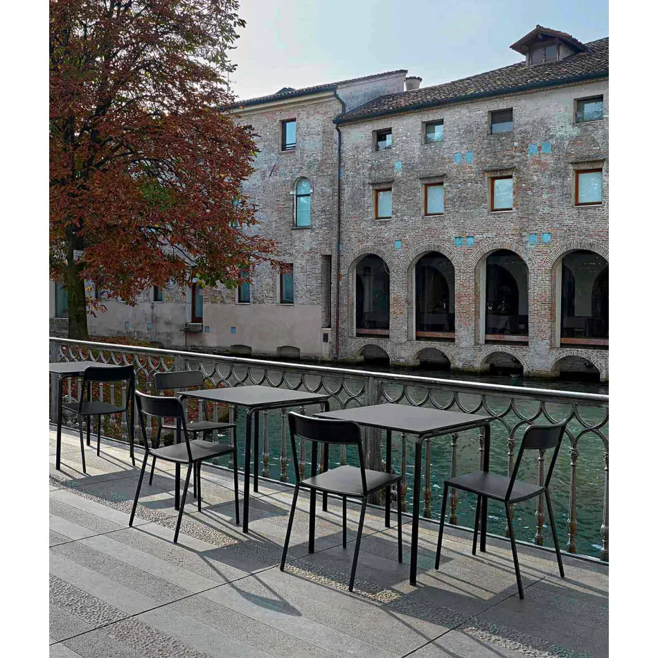 Scaun din stivuitor exterior pentru exterior realizat din Italia, 4 piese - Xylia Viadurini