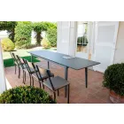 Scaun de exterior stivuibil din metal vopsit realizat în Italia, 4 piese - tul Viadurini