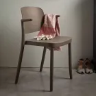 Scaun de exterior stivuibil din polipropilenă Fabricat în Italia, 4 piese - Bertina Viadurini