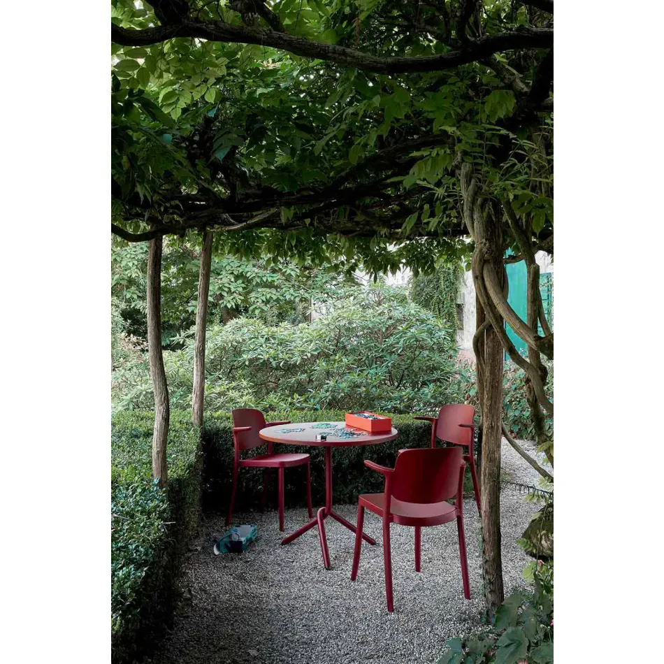 Scaun de exterior stivuibil din polipropilenă Fabricat în Italia, 4 piese - Bertina Viadurini