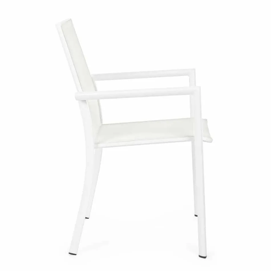 Scaun exterior din aluminiu cu cotiere de homemotion - Casper Design Viadurini