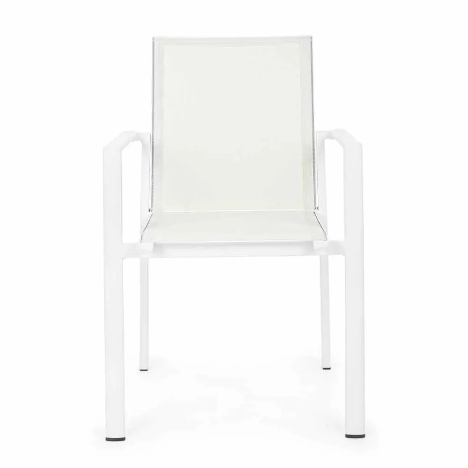 Scaun exterior din aluminiu cu cotiere de homemotion - Casper Design Viadurini