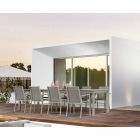 Scaun exterior din aluminiu cu cotiere de homemotion - Casper Design Viadurini