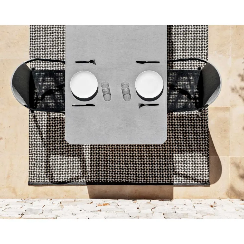 Scaun Exterior Aluminiu cu sau Fara Perna, Calitate Inalta, 4 buc - Filomena Viadurini