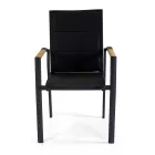 Scaun în aer liber din aluminiu cu dublu strat Textilene - Excursion Viadurini