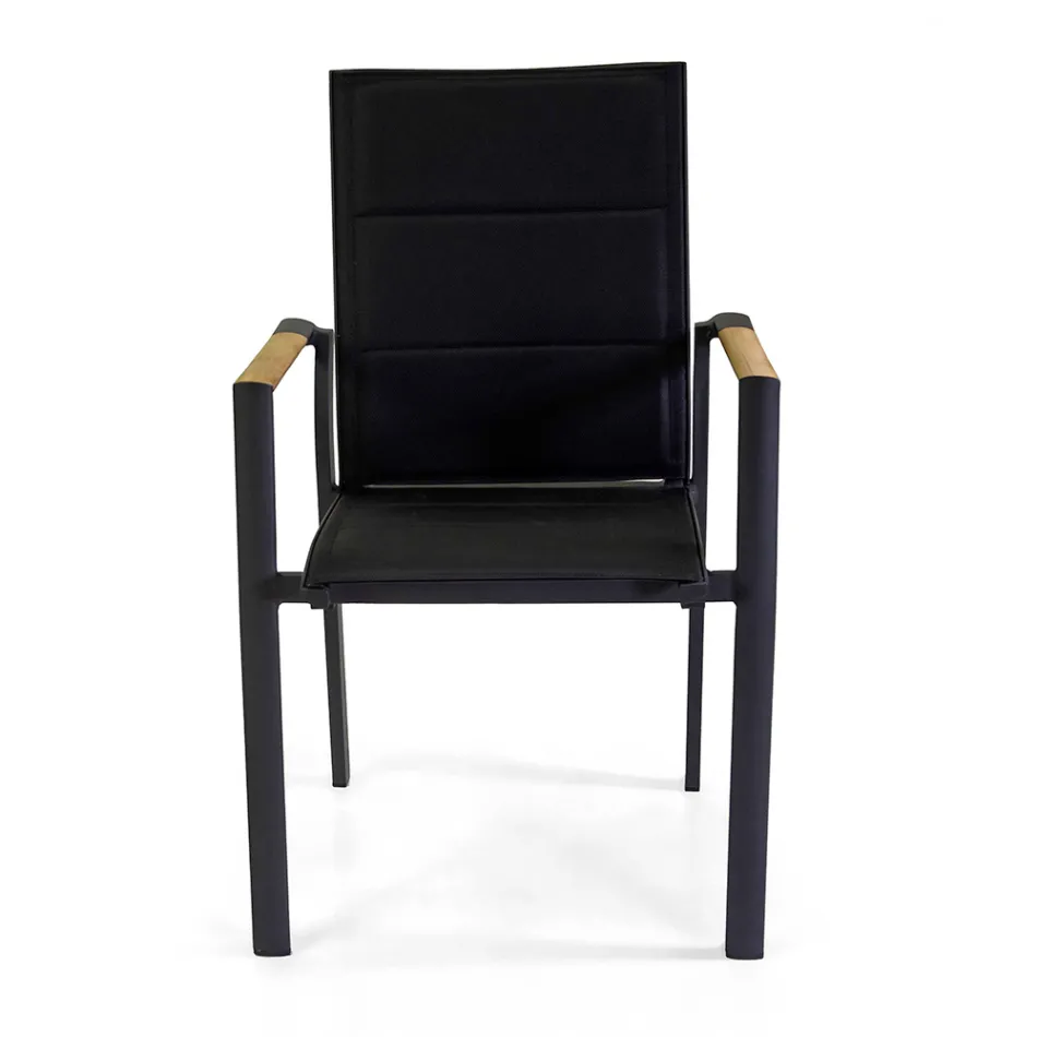 Scaun în aer liber din aluminiu cu dublu strat Textilene - Excursion Viadurini