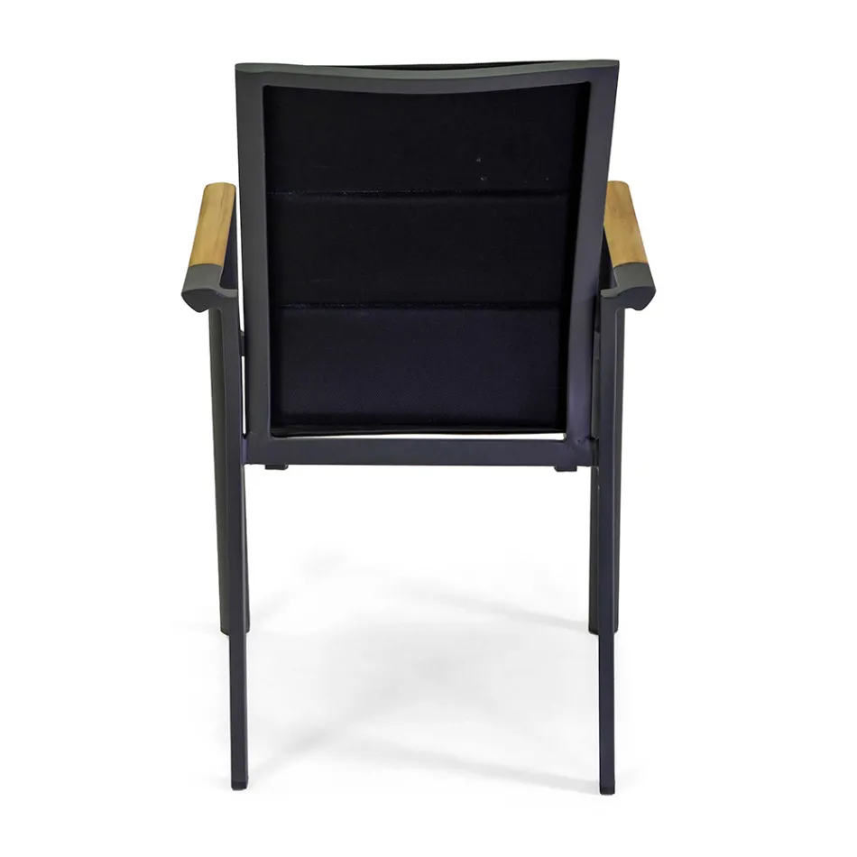 Scaun în aer liber din aluminiu cu dublu strat Textilene - Excursion Viadurini