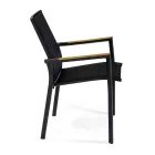 Scaun în aer liber din aluminiu cu dublu strat Textilene - Excursion Viadurini