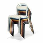 Scaun de exterior din aluminiu stivuibil realizat în Italia, 4 piese - Ulyssa Viadurini