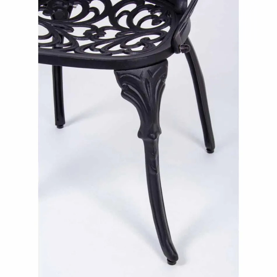 Scaun de exterior din aluminiu vopsit finisat mat, 2 bucăți - Casiro Viadurini