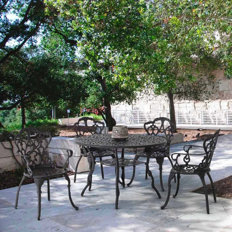 Scaun de exterior din aluminiu vopsit finisat mat, 2 bucăți - Casiro Viadurini